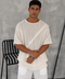 Linen Textured Oversized Summer Tshirt– (0168)