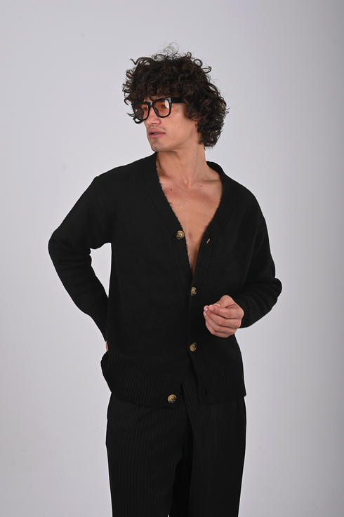 Relaxed Fit Knit Cardigan (W-0070)