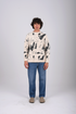 Abstract Knit Sweatshirt – Off White & Black (W-0306)