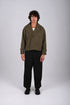 Double Breasted Crop Stamped Jacket - (W-0310)