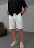 Muslin Fabric Linen Short - (002) - white