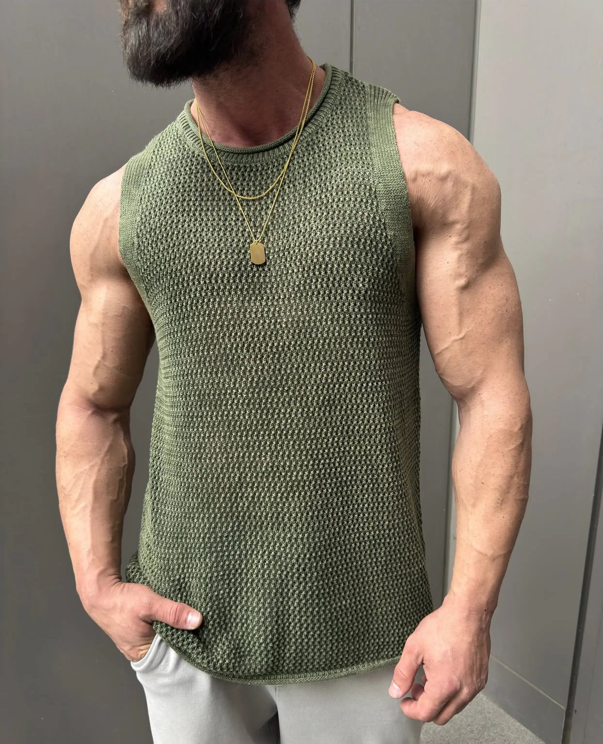 Cotton sleeveless shirt- 0029