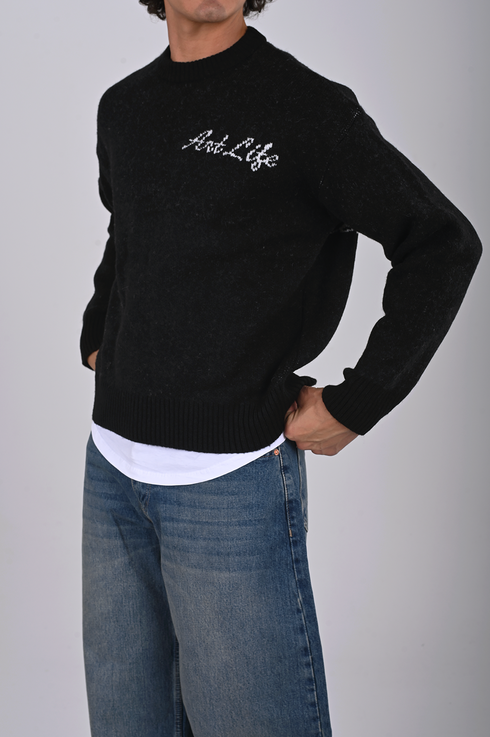 Art Life Knit Crew-Neck Sweater - (W-0327)