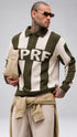 Contrast Knit Polo Sweater (W-0337 )