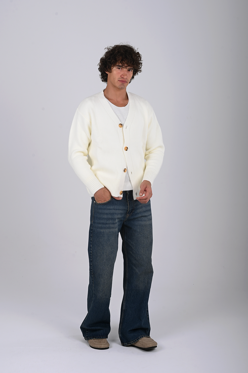 Relaxed Fit Knit Cardigan (W-0070)