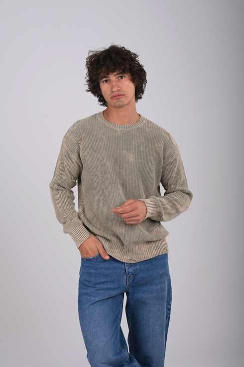 Knitwear oversized shirt (W-0061 )