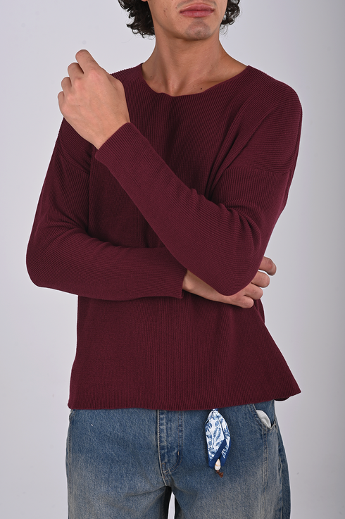 Knitwear oversized shirt (W-0062 )
