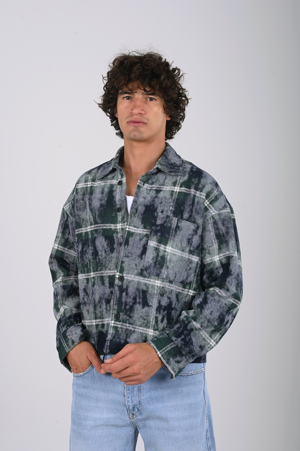 Oversized Plaid Overshirt (W-0325)