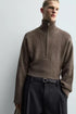 ZARA High-Neck Zip Knit Sweater (ZW-0015)