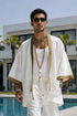 Premium Textured Kimono Set – Ivory White - (0200)