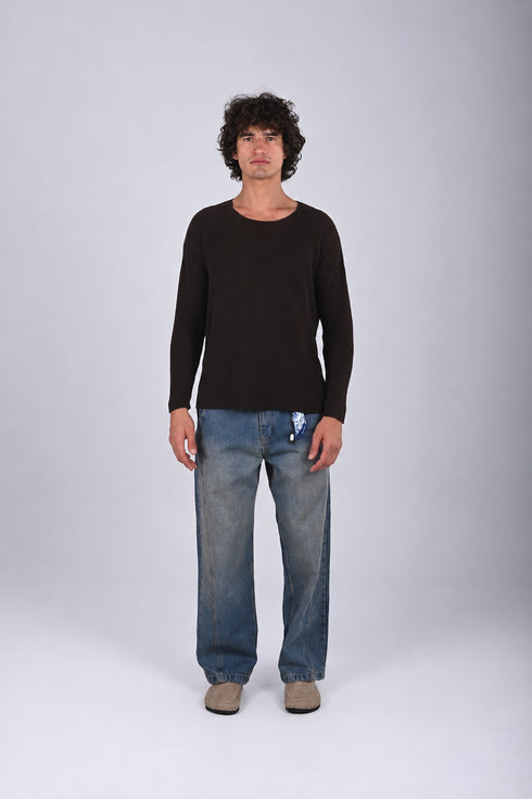 Knitwear oversized shirt (W-0062 )