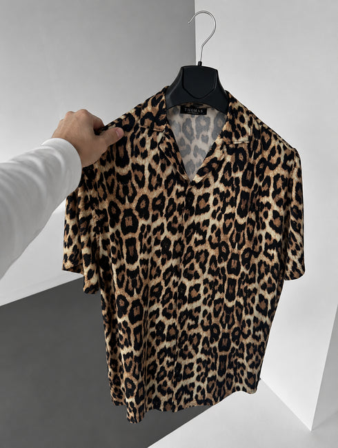 Leopard Resort Shirt - (0222)