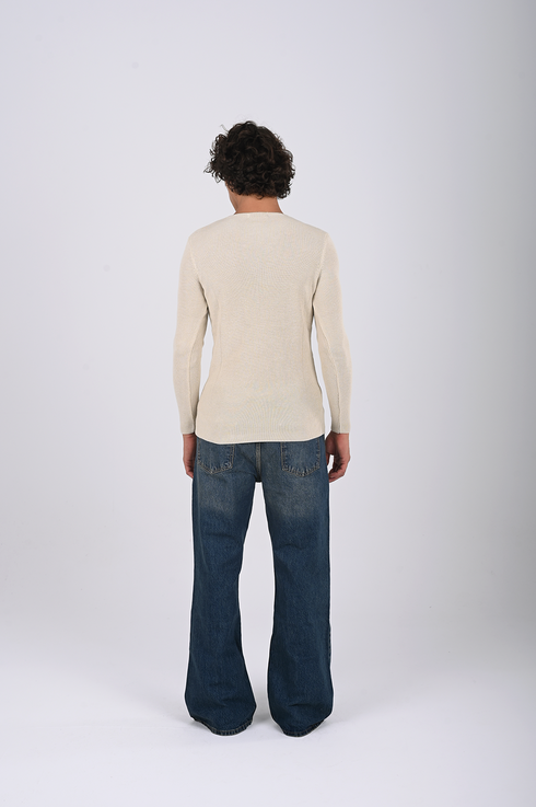 Knit Long Sleeve Top - (W-0324)