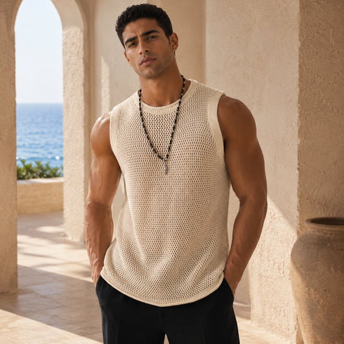Cotton sleeveless shirt -(0014)
