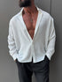 Linen shirt -white - (0024)
