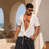 Premium Textured Knit Short-Sleeve Shirt / (0169)