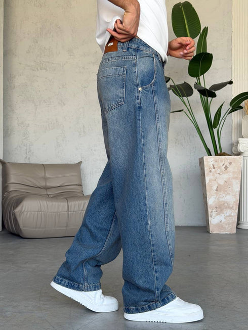 Relaxed Fit Denim Jeans (P-0303) blue