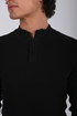 Ribbed Knit Henley Sweater -(W- 0323)