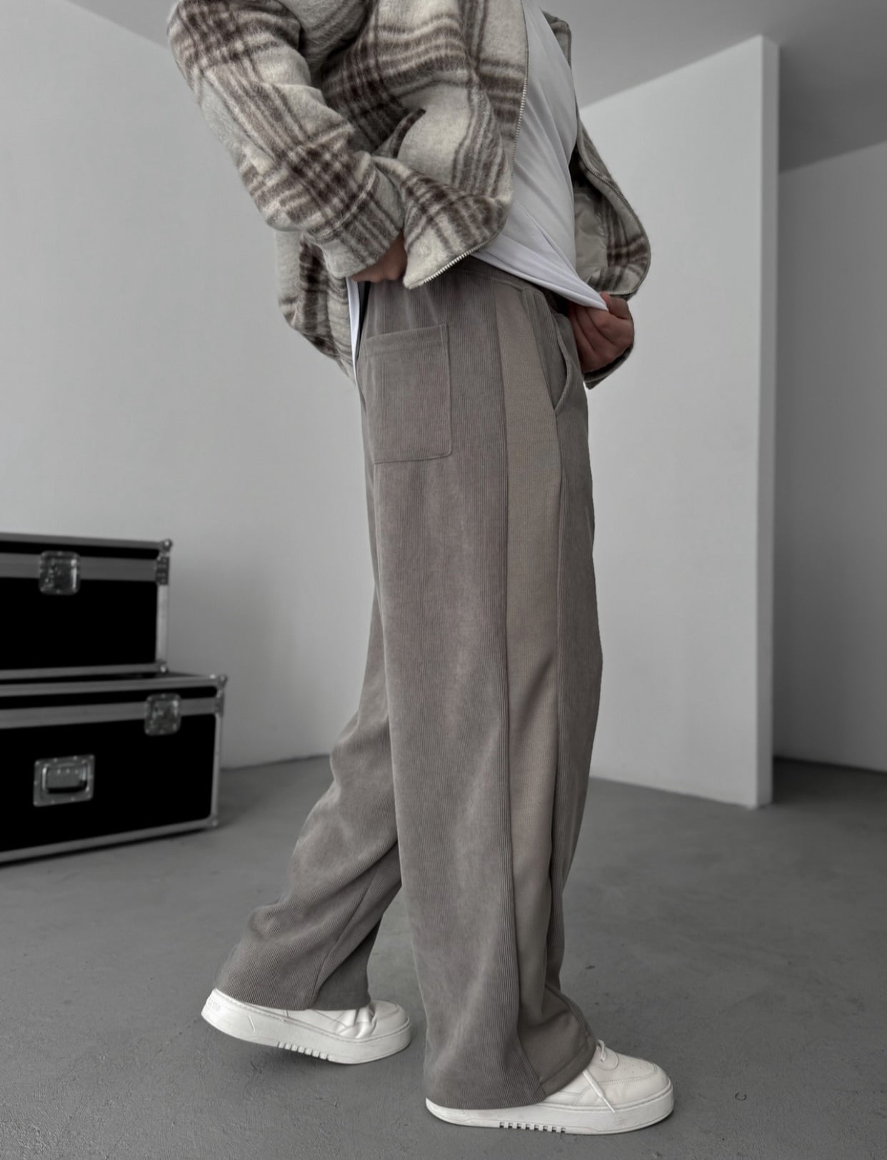 Velvet cotton pants - coffee  0094