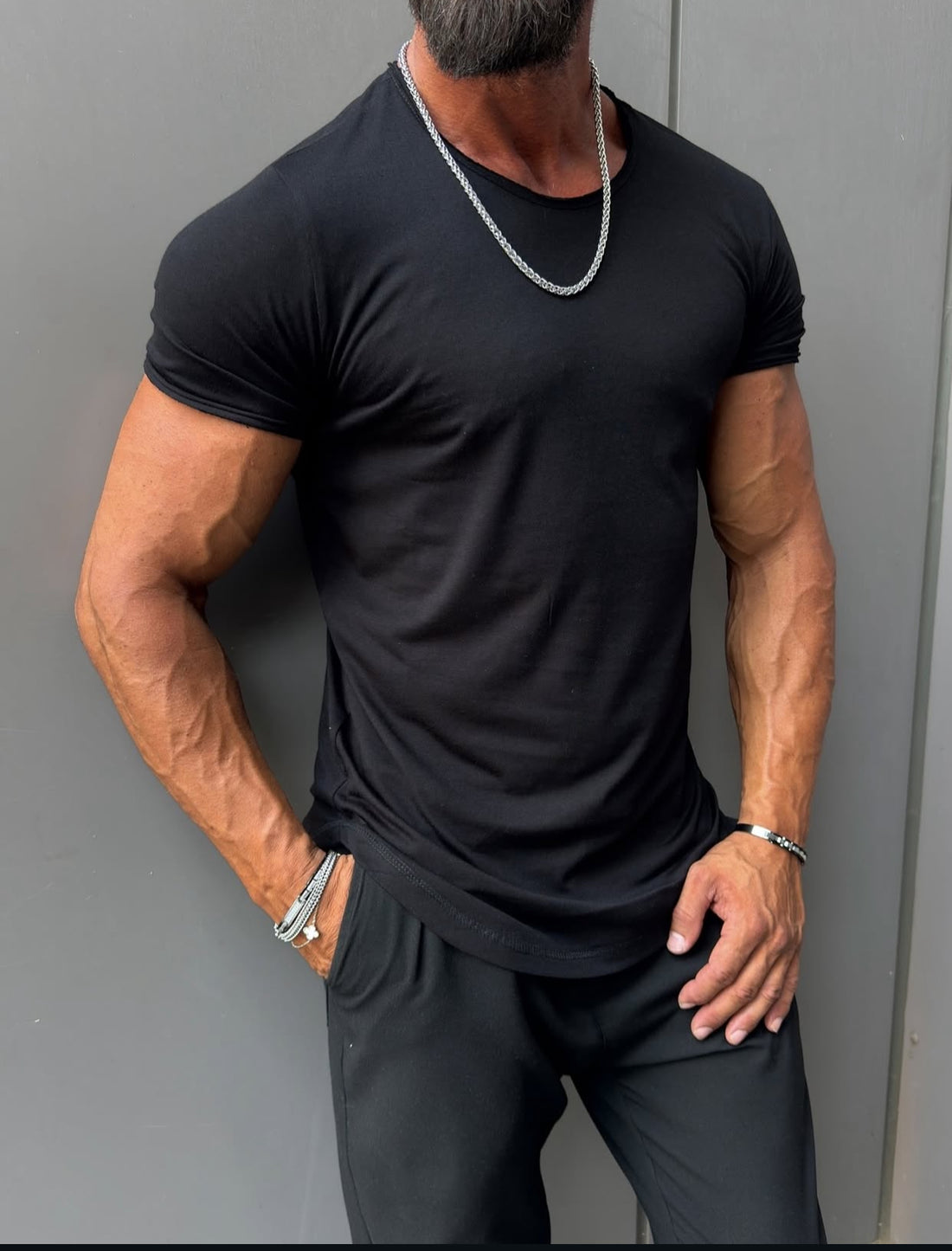 Slim cotton T-shirt 0095