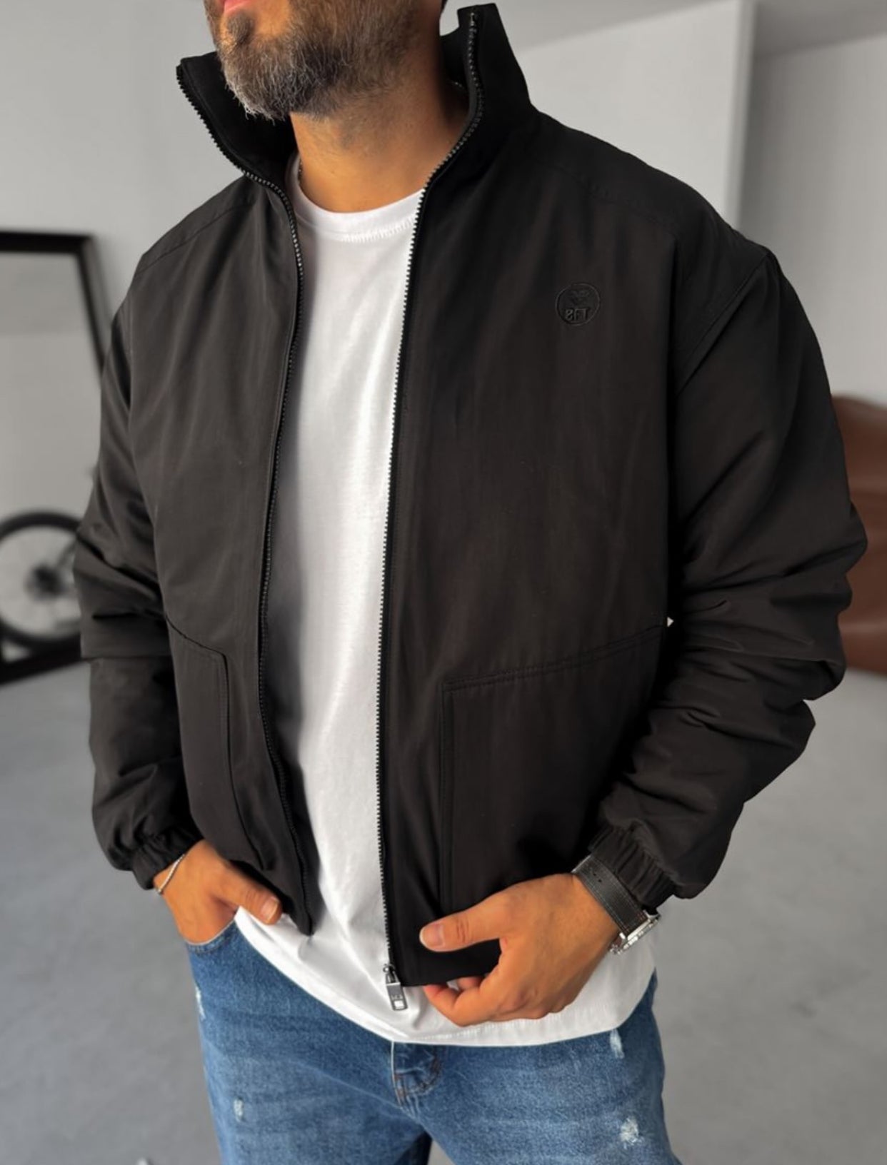 Stone bomber jacket / Balck - 0055