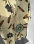 Boho Feather Print Shirt – Cream Edition / (0187)
