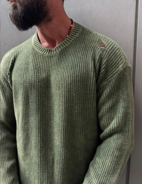 Knitwear oversized shirt (W-0061 )