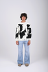 Abstract Knit Sweater – Black & White (W-0060)