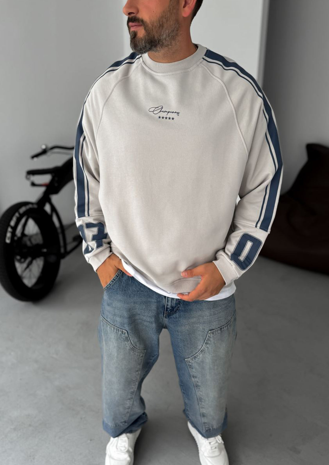 Cotton- sweatshirt - offwhite 0052