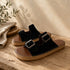 Double-Buckle Espadrille Slides-(0258)