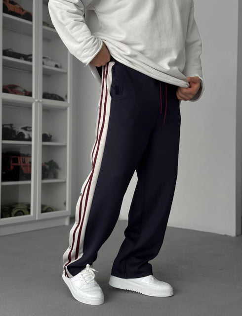 Contrast Stripe Track Pants - (0255)