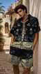 Midnight Botanical Resort set - (0152) / black