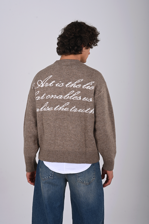 Art Life Knit Crew-Neck Sweater - (W-0327)