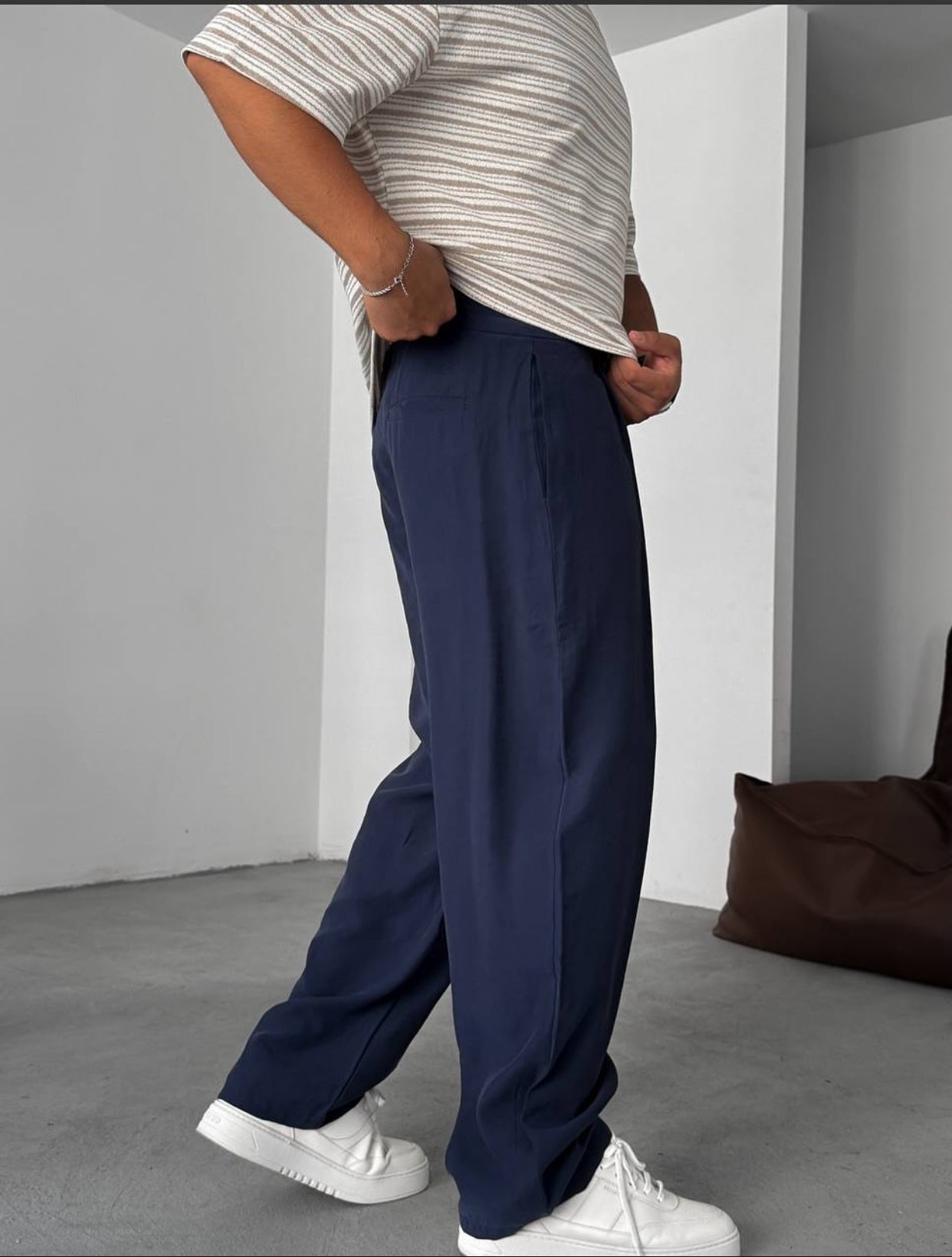 Relaxed pants - blue  0066