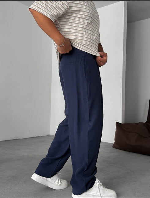 Relaxed pants - blue 0066