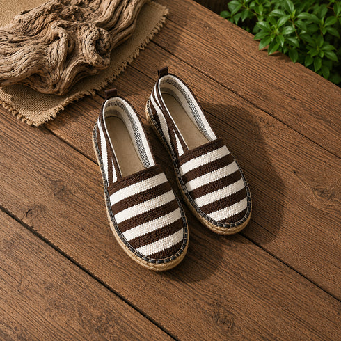 Striped Espadrilles-(0273)