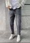 Washed Grey Straight-Leg Jeans
- 0113