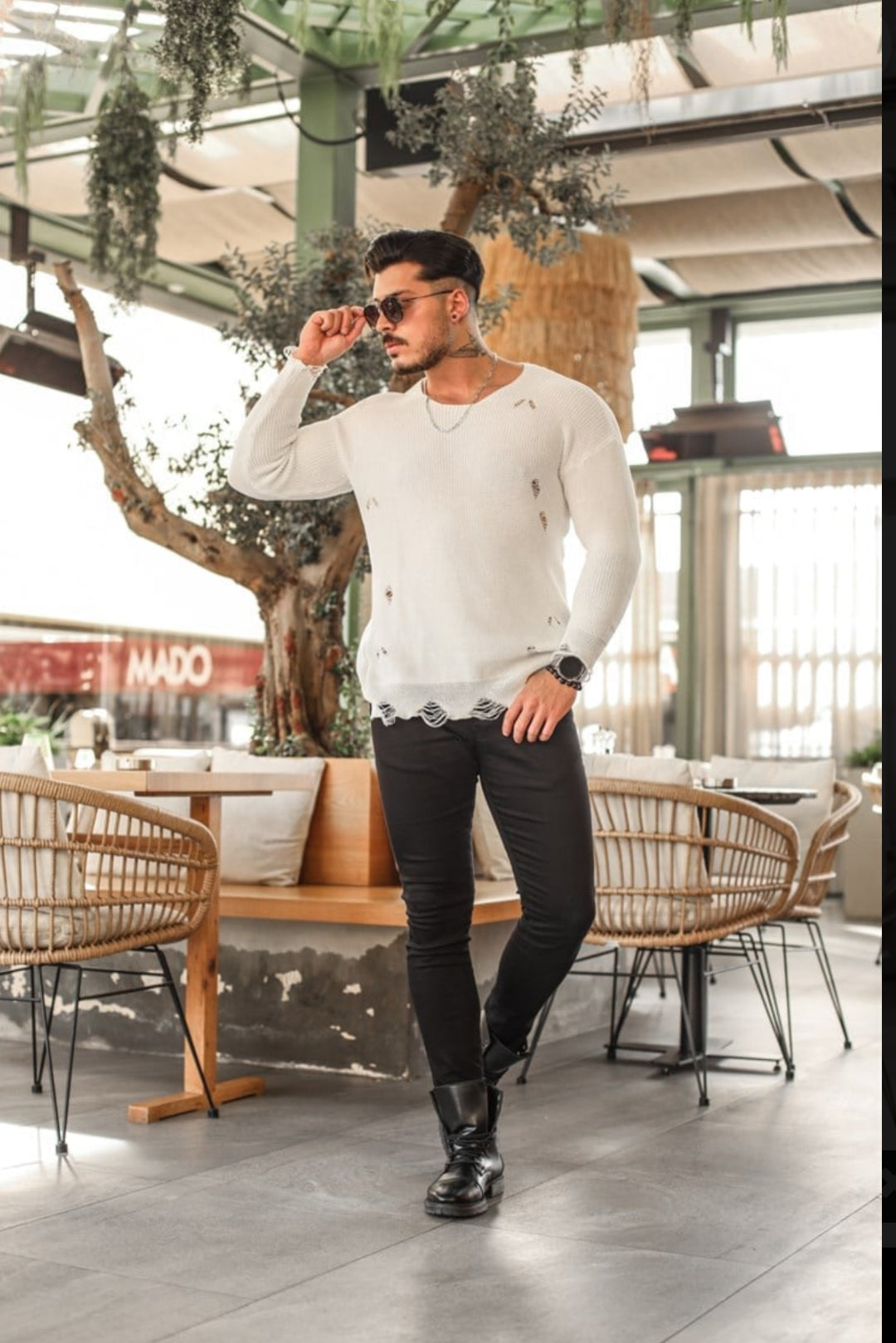 Knitwear oversized shirt - 0064