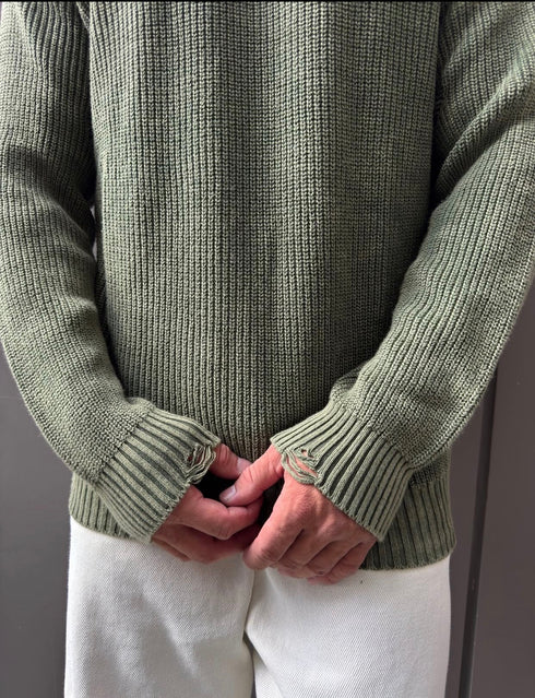 Knitwear oversized shirt (W-0061 )