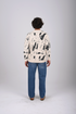 Abstract Knit Sweatshirt – Off White & Black (W-0306)