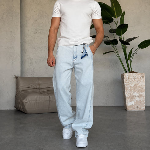 Relaxed Fit Denim Jeans (P-0303) ice