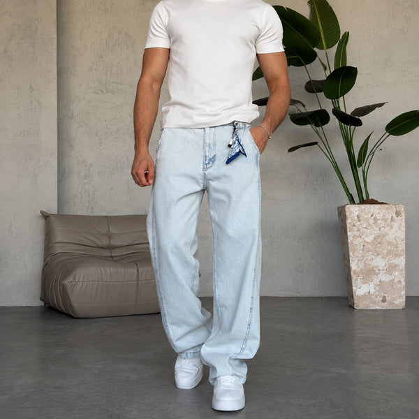 Relaxed Fit Denim Jeans (P-0303) ice