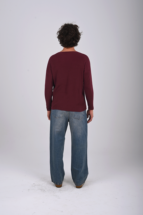 Knitwear oversized shirt (W-0062 )