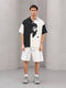 Monochrome Graphic Statement Shirt - (0173)