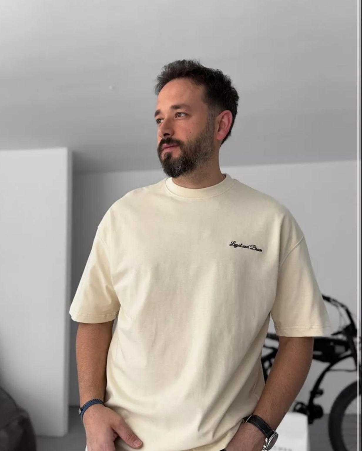 Oversized cotton shirt - horse print