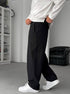 Relaxed Drawstring Summer Pants – black 0125