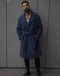 Textured water-repellent coat - blue 0108