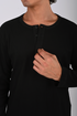 Essential Ribbed Henley Long Sleeve (W-0305)