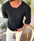 Textured Knit Shirt – Modern Fit (0027) / black