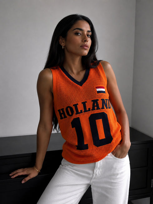 Sleeveless V-Neck / holland (0205)